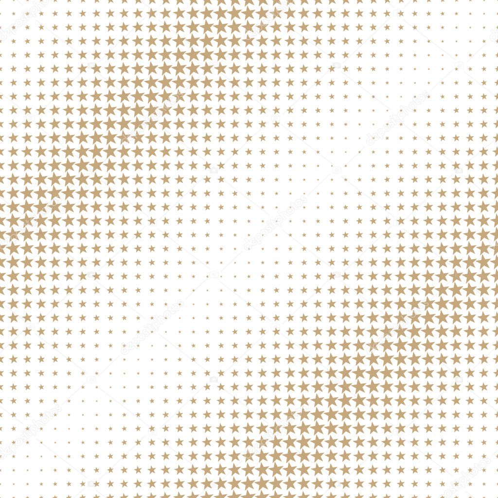 Geometric halftone vector pattern with stars. Usable as border, design element or background.