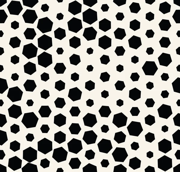 Motif de conception minimale sans couture hexagone demi-ton, texture d'impression de fond géométrique — Image vectorielle