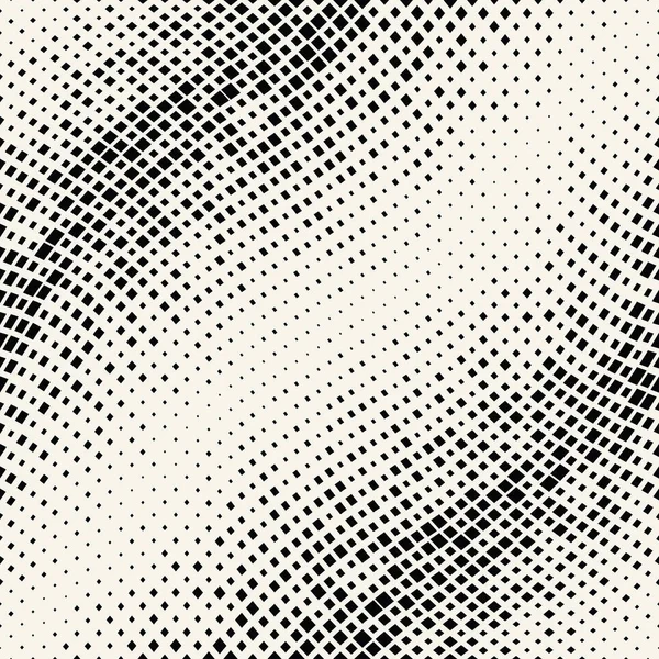 Motif carré sans couture demi-teinte, texture d'impression de fond géométrique minimale — Image vectorielle