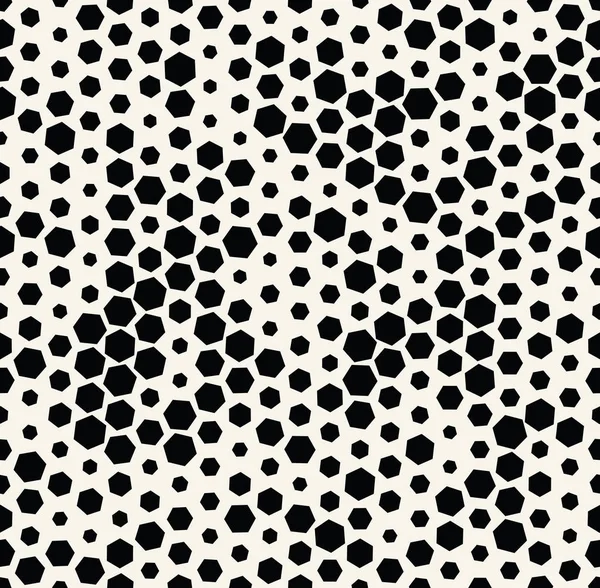 Motif de conception minimale sans couture hexagone demi-ton, texture d'impression de fond géométrique — Image vectorielle