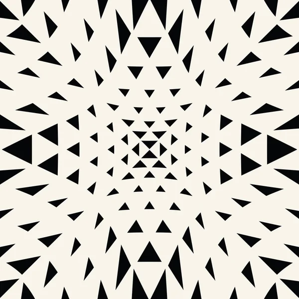 Abstract naadloze geometrische driehoek vector patroon, moderne achtergrond monochroom textuur, eenvoudige mode kussen ontwerp — Stockvector