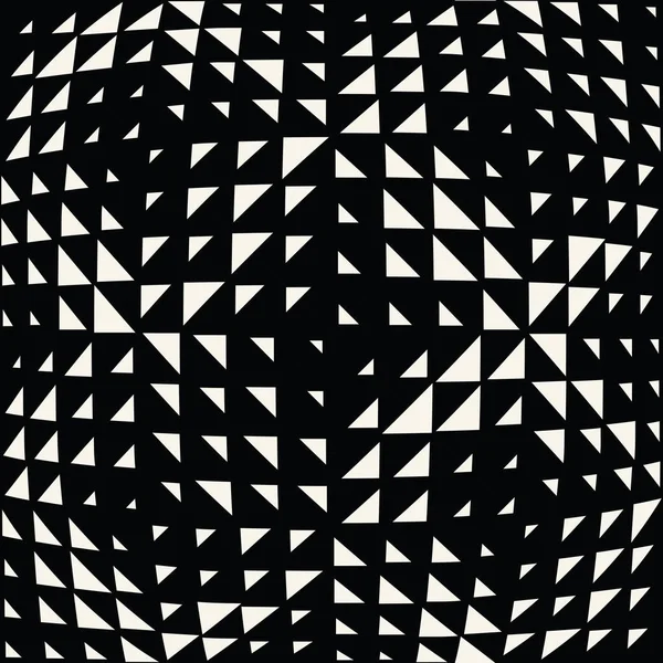 Absztrakt geometriai háromszög vektoros minta, modern háttér fekete-fehér textúra, egyszerű divat párna tervezés — Stock Vector