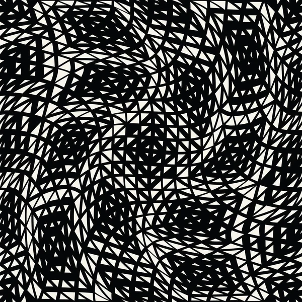 Abstrakt sömlös geometrisk triangel vektor mönster, modern bakgrund svartvit konsistens, enkel mode kudde design — Stock vektor