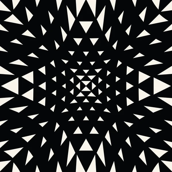 Abstrakte nahtlose geometrische Dreieck-Vektormuster, moderne Hintergrund monochrome Textur, einfache Mode Kissendesign — Stockvektor