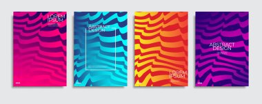 Broşür kapağı şablonları ayarlanır. Minimal renkli degrade soyut arka plan. A4 eps10 vektörü.