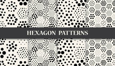 siyah ve beyaz geometrik dikişsiz desen