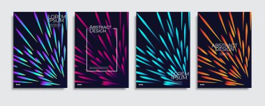 Broşür kapağı şablonları ayarlanır. Minimal renkli degrade soyut arka plan. A4 eps10 vektörü.