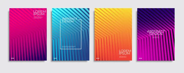 Brochure cover templates set. Minimal colorful gradient abstract background. A4 eps10 vector. — Stock Vector