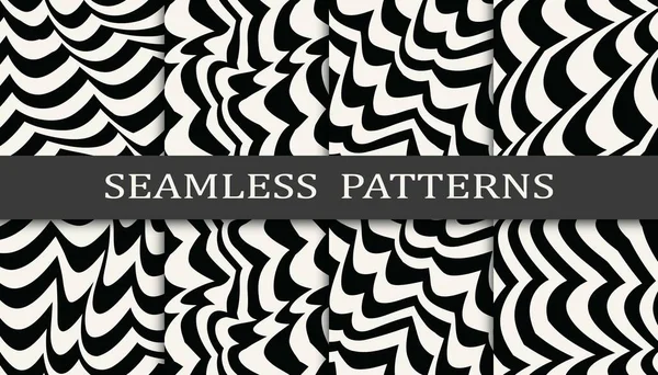 Seamless Geometric Pattern Print Set Abstract Background Pattern Design Vector — Stock Vector