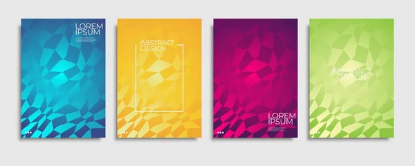 Moderne Bunte Broschüren Cover Designset — Stockvektor