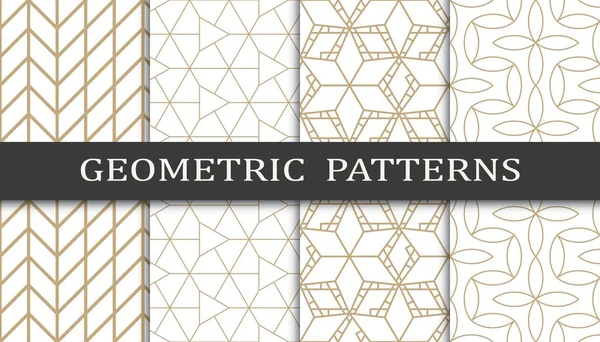 Bir Dizi Geometrik Dikişsiz Desen Soyut Geometrik Grafik Tasarım Deseni — Stok Vektör