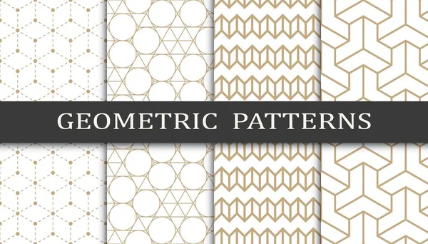 Conjunto Patrones Geométricos Sin Costura Diseño Gráfico Geométrico Abstracto Patrón — Archivo Imágenes Vectoriales