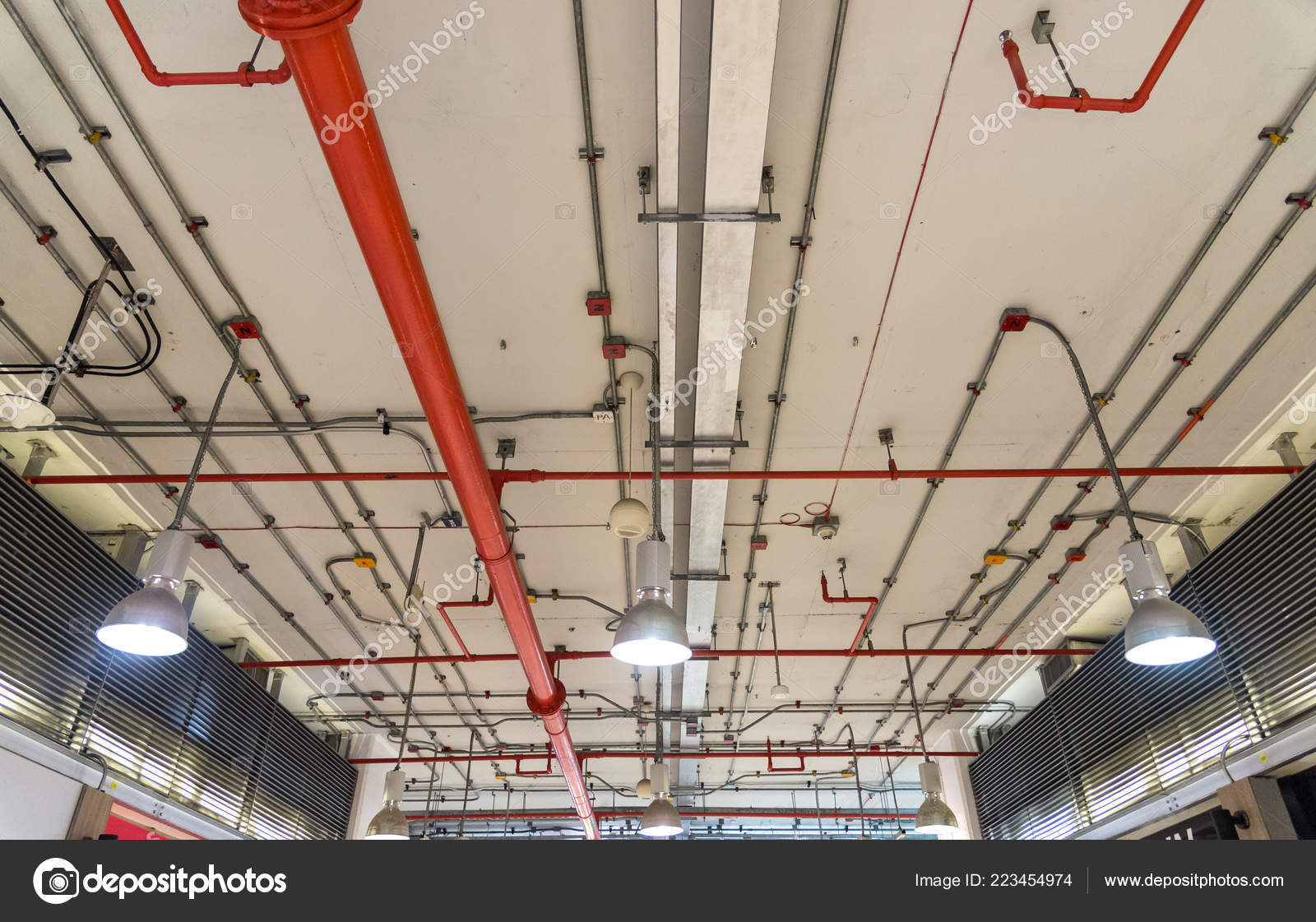 Power Line Running Conduit Tube Ceiling Galvanized Steel Conduit Piping