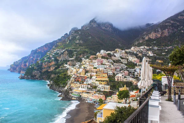 Krásný Pohled Positano Město Regionu Amalfské Pobřeží Itálie — Stock fotografie