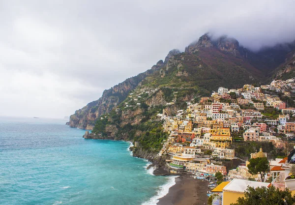 Bella Vista Sulla Città Positano Costiera Amalfitana — Foto Stock