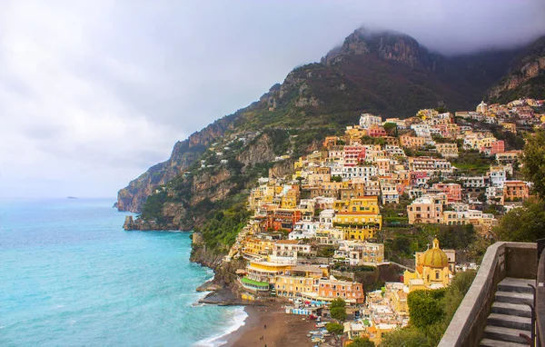 Krásný Pohled Positano Město Regionu Amalfské Pobřeží Itálie — Stock fotografie