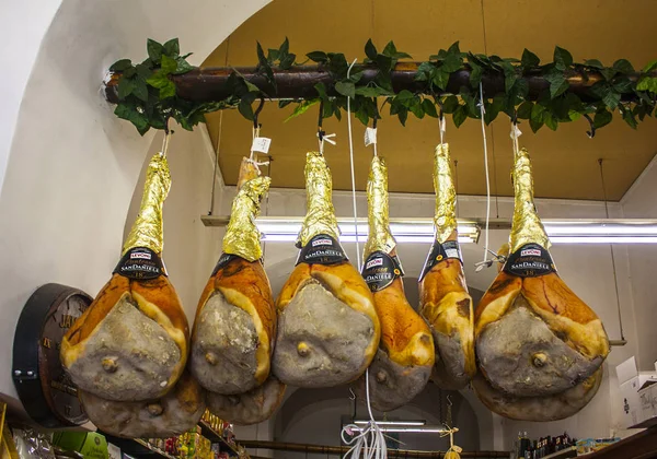 Sorrento Italien März 2018 Prochutto Traditionelles Italienisches Fleisch Einem Geschäft — Stockfoto