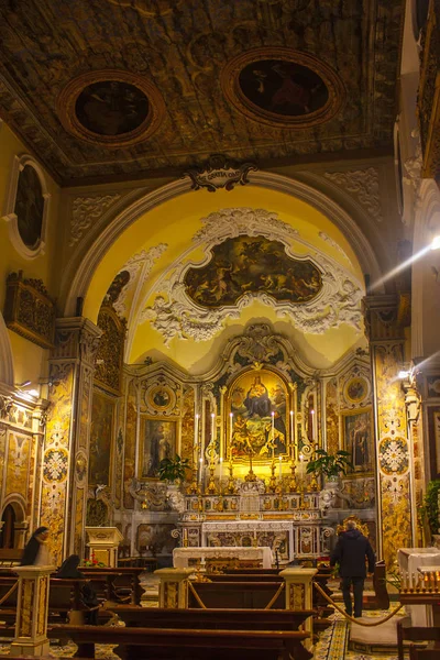 Sorrento Italien Mars 2018 Interiören Kyrkan Santa Maria Delle Grazie — Stockfoto