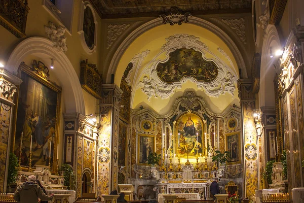 Sorrento Italien Mars 2018 Interiören Kyrkan Santa Maria Delle Grazie — Stockfoto