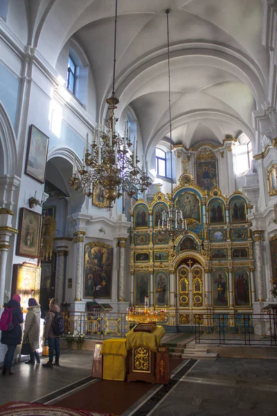 Minsk Novembro 2017 Interior Catedral Espírito Santo Igreja Ortodoxa Principal — Fotografia de Stock