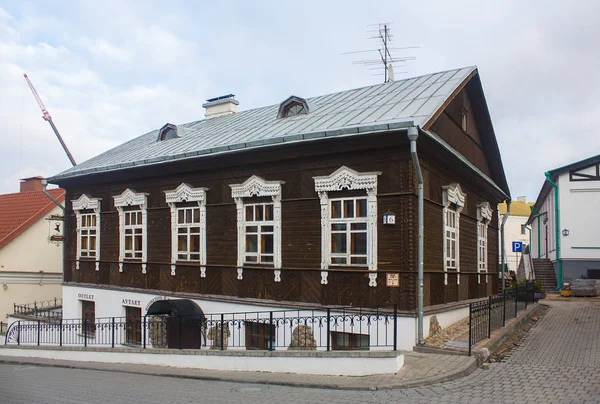 Minsk November 2017 Retro Holzhaus Der Altstadt Von Minsk Weißrussland — Stockfoto