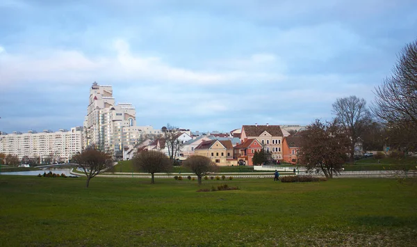 Minsk Noviembre 2017 Trinity Suburbio Troeskoe Predmestie Antiguo Centro Histórico — Foto de Stock