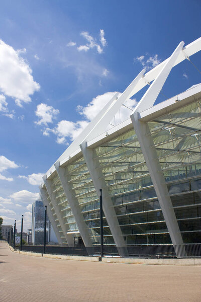 Kiev, Ukraine - June 11, 2018: Olympic stadium (NSC Olimpiysky) - main stadium of Euro-2012 football championship in Kiev