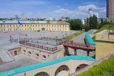 Kiev, Ukrayna - 11 Haziran 2018: Kiev kale (yeni Pechersk kale) - tarihi ve mimari bir anıt, bir kompleks Kiev XVIII-XIX yüzyıl kale yapıların