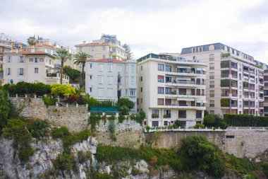 Monaco, La Condamine - 22 Haziran 2018: Bölgesinde La Condamine Prensliği Monaco Cityscape