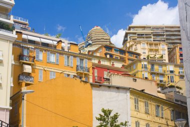 Monaco, La Condamine - 22 Haziran 2018: Bölgesinde La Condamine Prensliği Monaco Cityscape