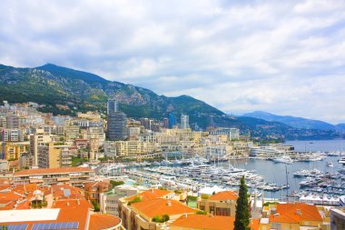 Eski kule yüksek noktadan Monaco Liman Panoraması