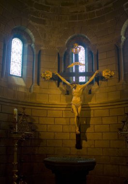 Monaco, Monaco-Ville - 22 Haziran 2018: Saint Nicholas Katedrali Monako iç