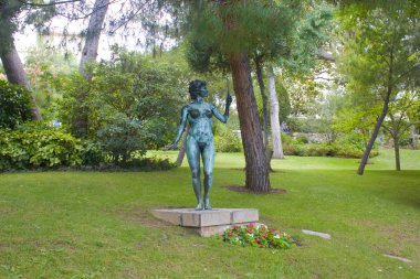 Monaco, Monaco-Ville - 22 Haziran 2018: Monaco Saint-Martin bahçelerinde