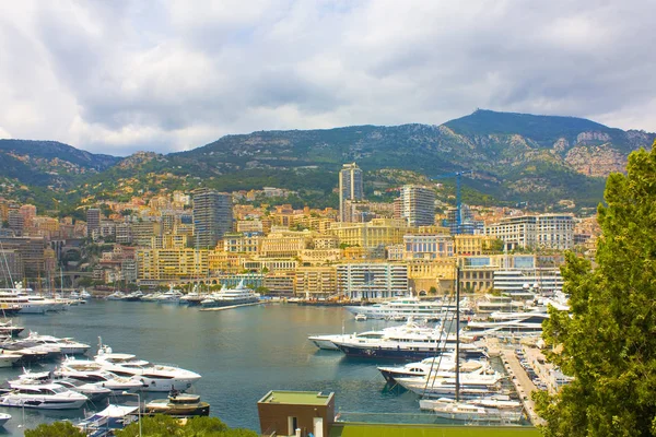 Mónaco Condamine Junio 2018 Vista Del Puerto Zona Residencial Del — Foto de Stock