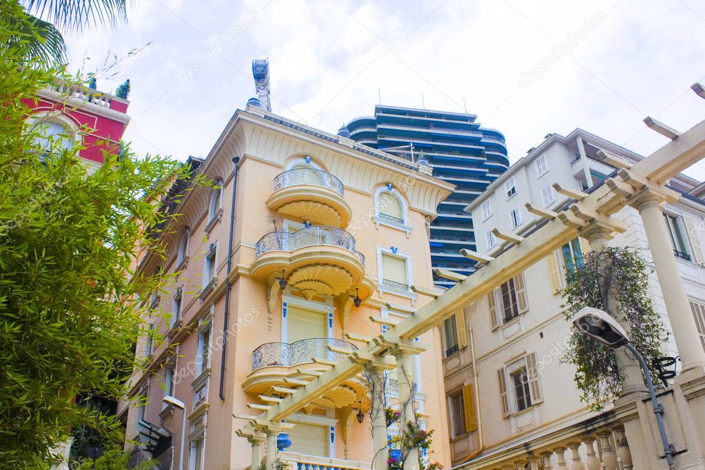 Monaco, Monte-Carlo - June 22, 2018: The mansions and buldings of Monaco