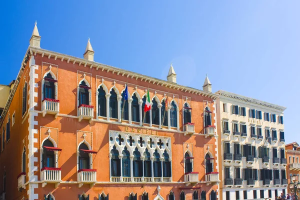 意大利威尼斯 2017年10月13日 古宫殿 现在酒店 在威尼斯海滨 — 图库照片
