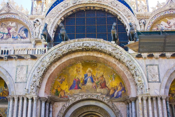 Венеция Италия Октября 2017 Года Фрагмент Базилики Сан Марко Венеции — стоковое фото