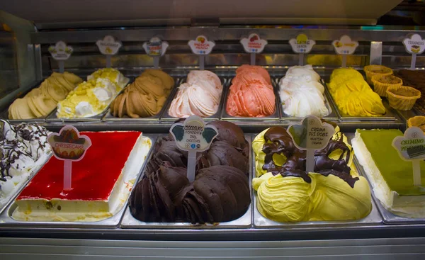 베니스에서가 게에서 베니스 이탈리아 2017 전형적인 이탈리아 젤라토 아이스크림 — 스톡 사진
