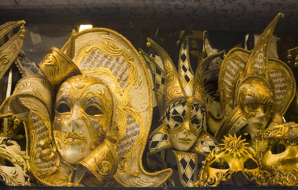 Venecia Italia Octubre 2017 Máscaras Carnaval Venecianas Escaparate Venecia — Foto de Stock