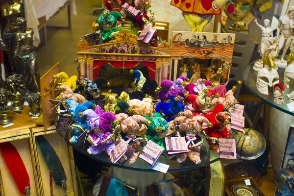 Венеція Італія Жовтня 2017 Сувенірні Ляльки Продажу Магазині Венеції — стокове фото