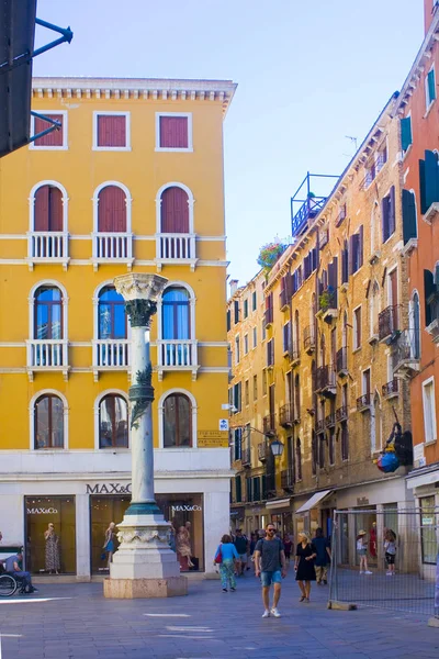 Venecia Italia Octubre 2017 Plaza Venecia Clásica Campo Con Edificios — Foto de Stock