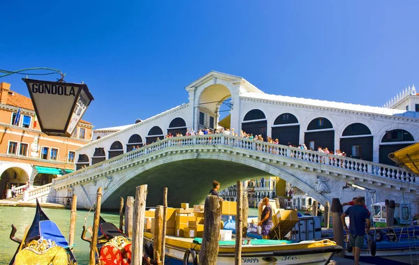 Venice Italy June 2016 Beautiful View Famous Canal Grande Rialto — Stock Photo, Image