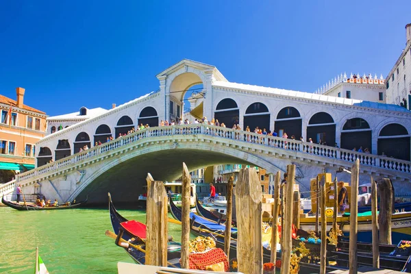 Venice Italy June 2016 Beautiful View Famous Canal Grande Rialto — Stock Photo, Image