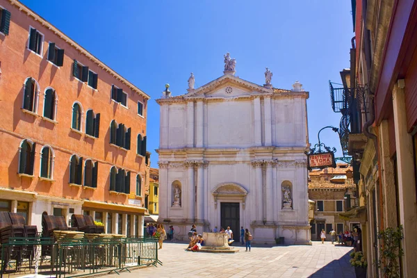 Venecia Italia Junio 2016 Plaza Típica Campo Con Edificios Típicos — Foto de Stock