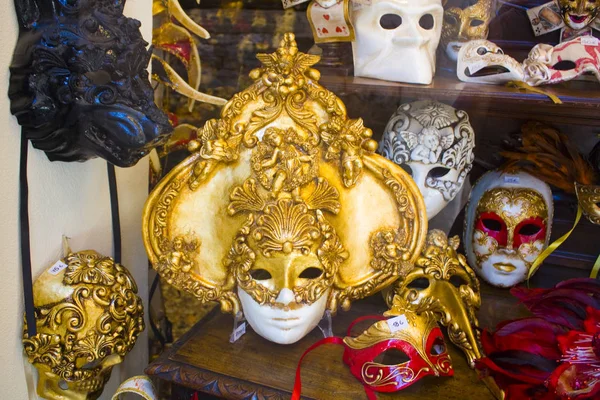 Venecia Italia Octubre 2017 Máscaras Carnaval Venecianas Escaparate Venecia —  Fotos de Stock