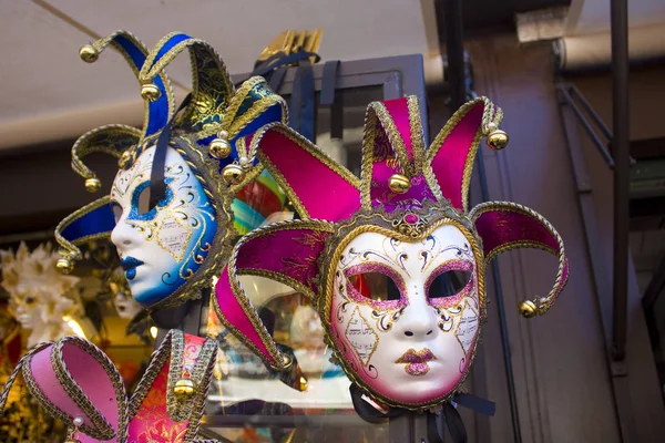 Venecia Italia Octubre 2017 Máscaras Carnaval Venecianas Escaparate Venecia —  Fotos de Stock