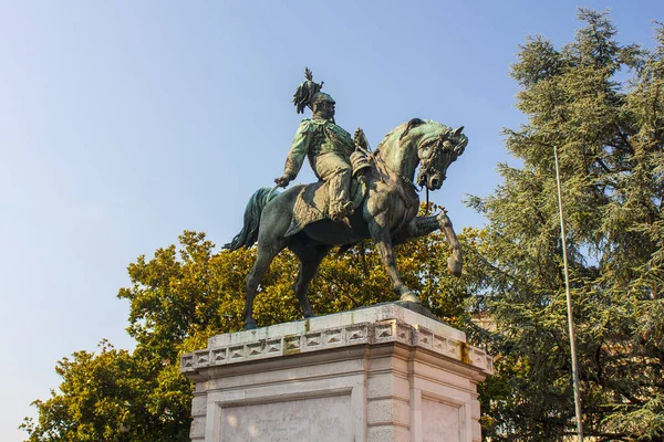 Verona Itália Junho 2018 Monumento Vittorio Emanuele Segundo Rei Itália — Fotografia de Stock