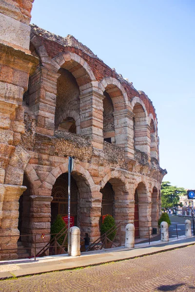 Verona Italia Junio 2018 Fragmento Arena Anfiteatro Verona Piazza Bra — Foto de Stock