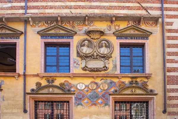 Verona Italia Junio 2018 Fragmento Del Palazzo Della Ragione Palacio — Foto de Stock