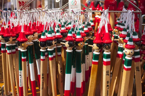 Verona Italia Junio 2018 Recuerdo Tradicional Madera Marionetas Pinocho Italia — Foto de Stock